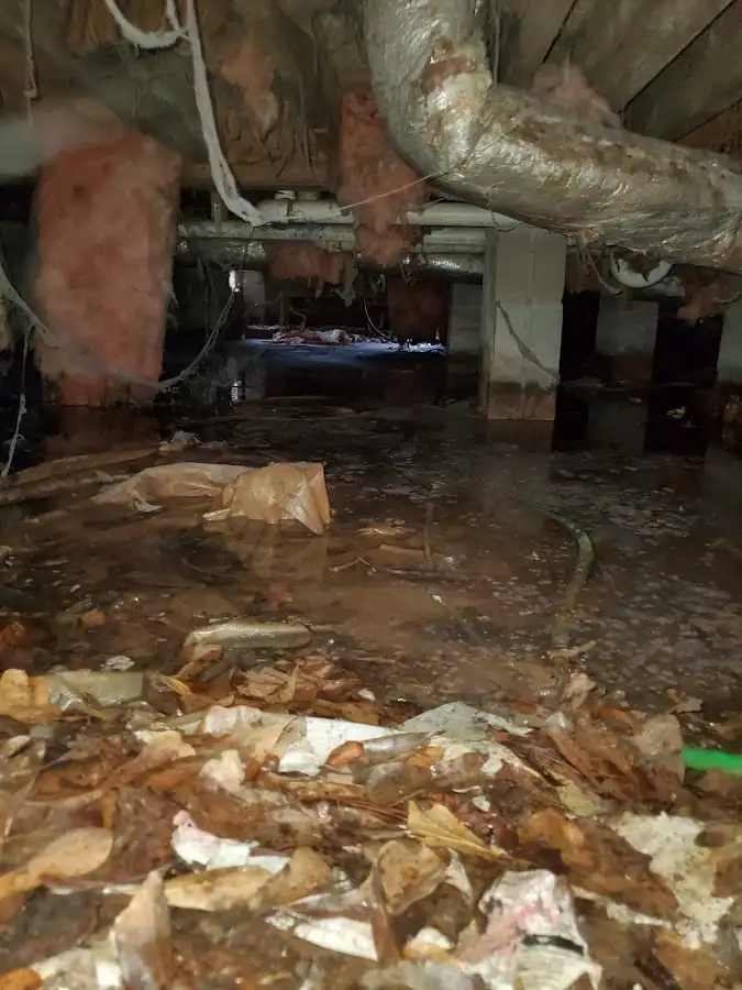 Crawl space flood assessment for Commercial Water Damage Restoration in Ames